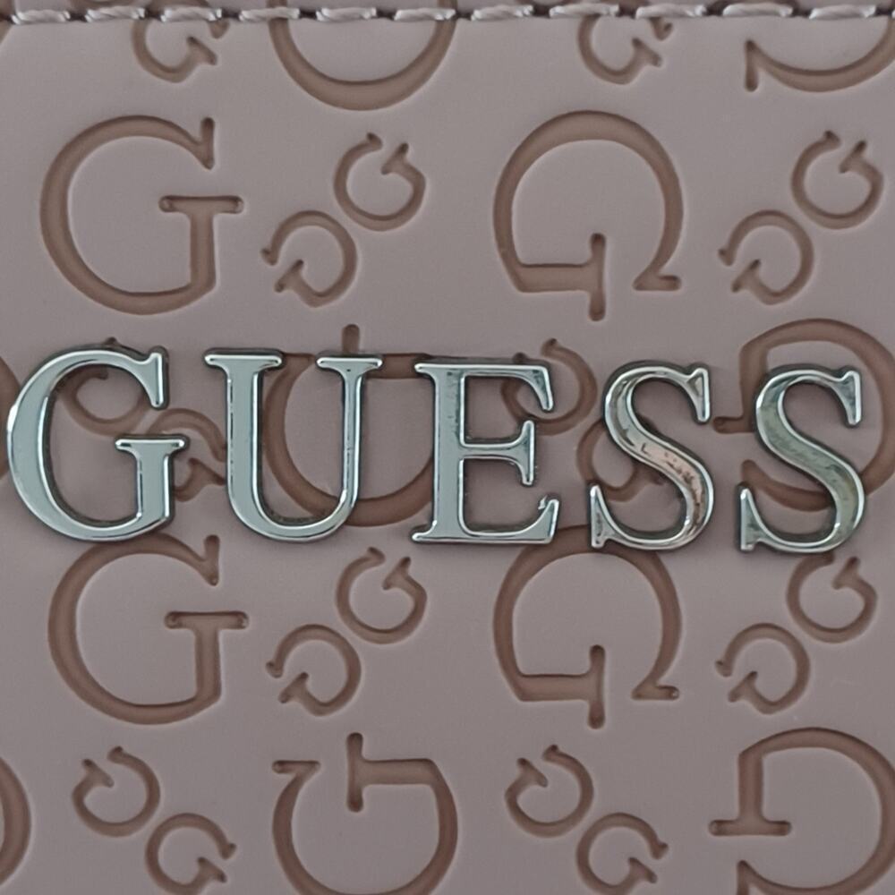 GUESS 90s Monogram Mini Tote Dusty Pink NWOT Vintage Y2K - Picture 7 of 11